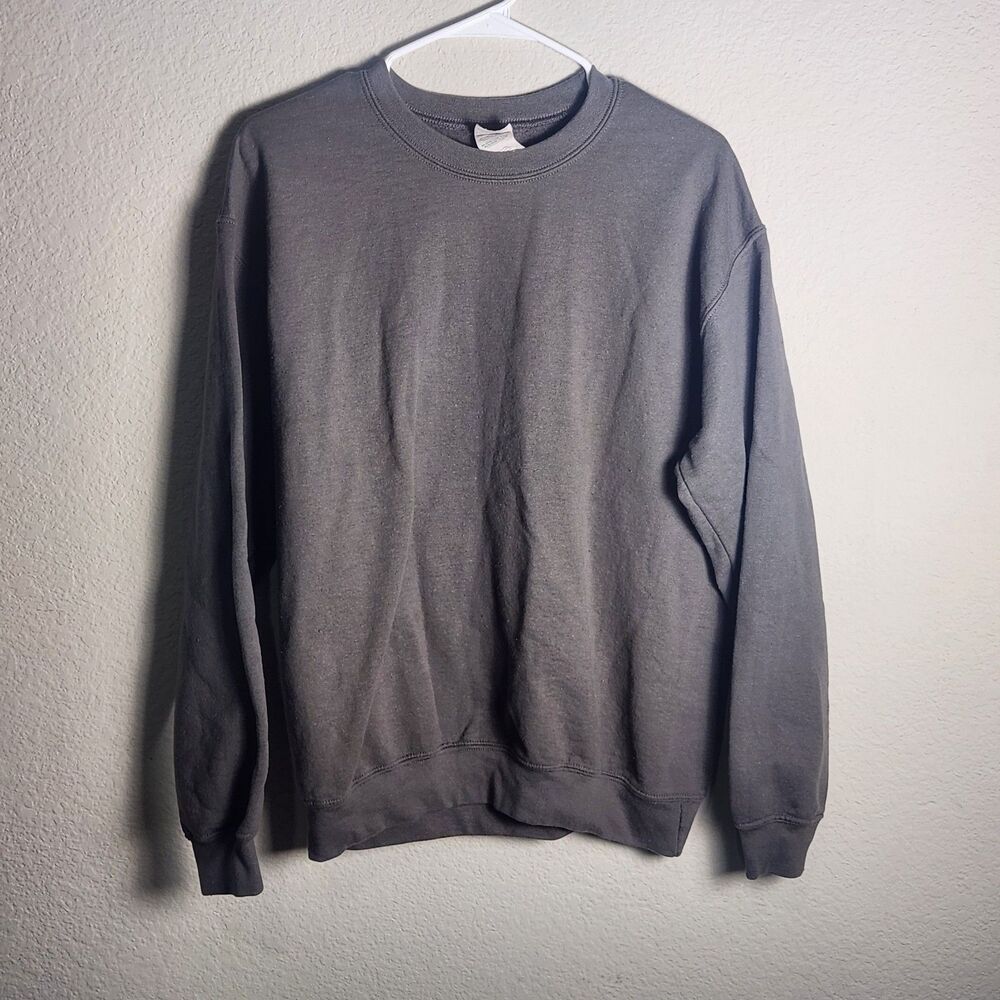 Gildan Heavy Blend Sweatshirt Mens M Gray Fleece Crew Neck Pullover Long Sleeve